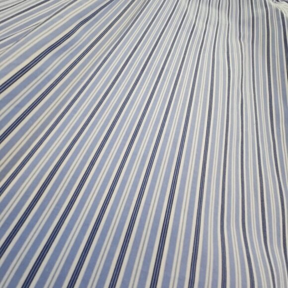 Ralph Lauren Men's Custom Fit Shirt Large Blue White Stripes Old Money Preppy - Picture 12 of 16